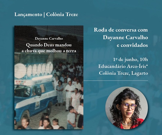 Banner do lançamento do livro