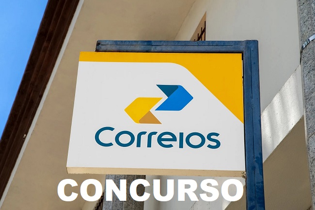 Placa com logo dos Correios