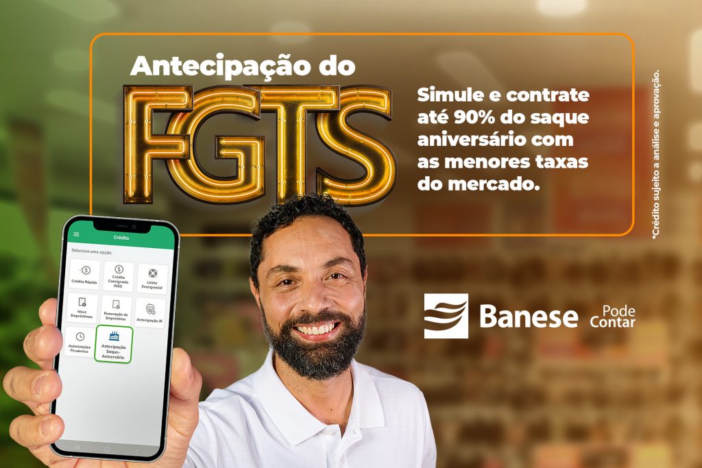 Banner Banese: Saque-Aniversário FGTS
