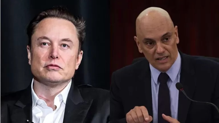 Elon Musk e Alexandre de Moraes
