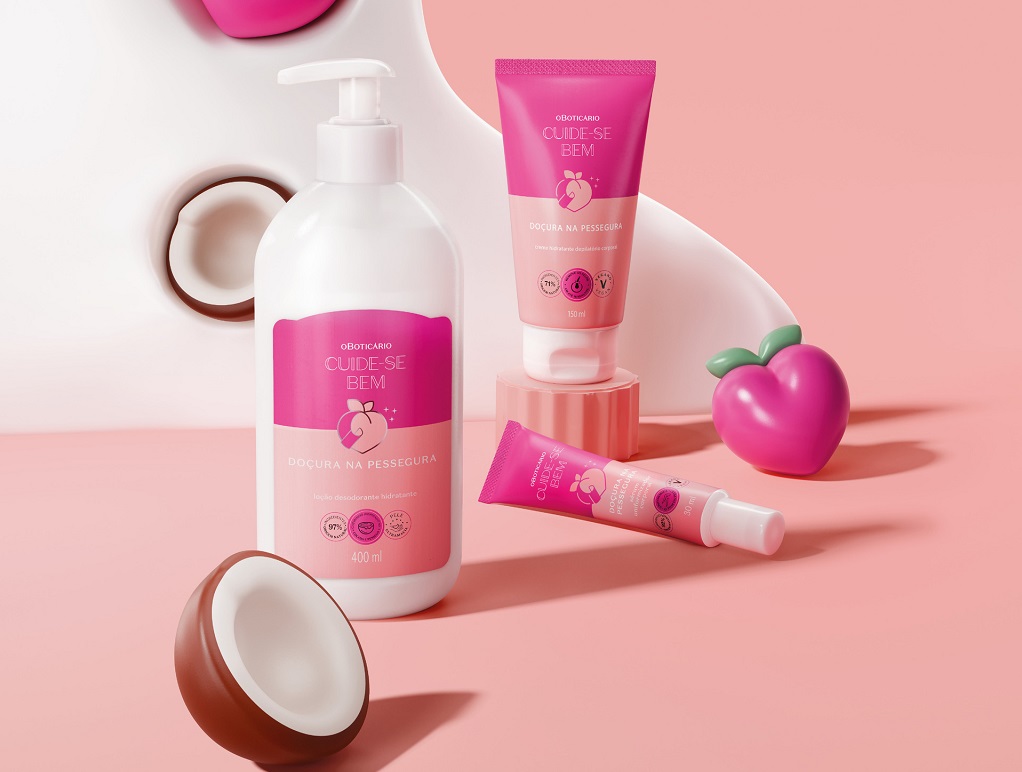 Produtos da linha Cuide-se Bem Doçura na Pessegura