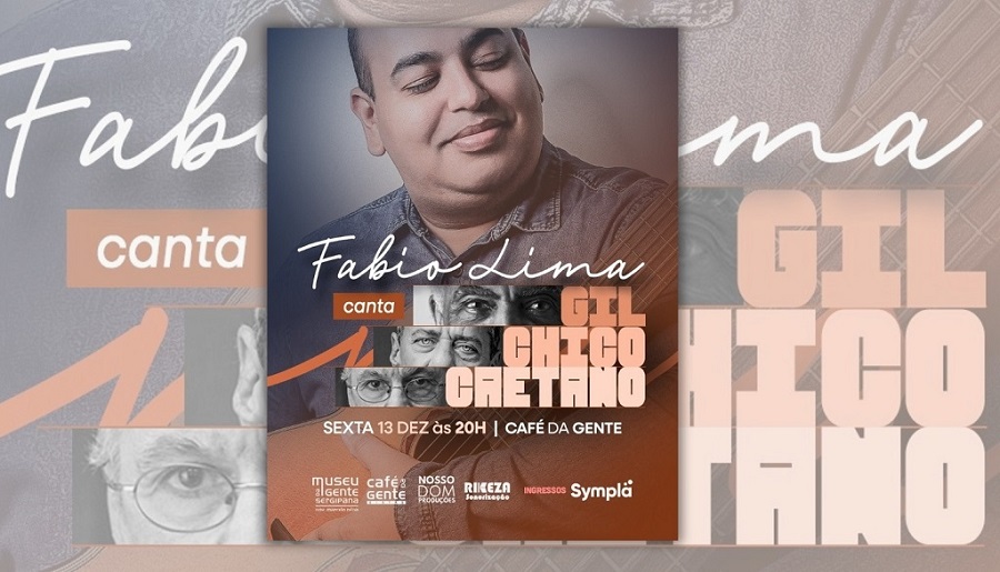Banner: Fábio Lima Canta Caetano, Chico e Gil