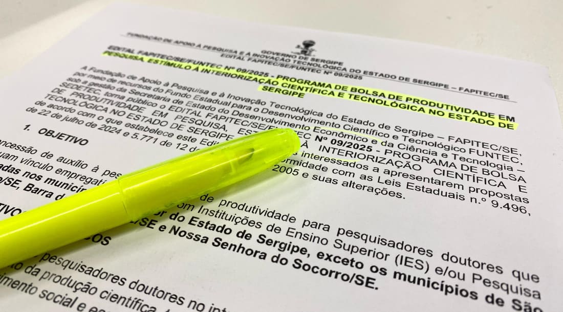 Fapitec-SE lança edital