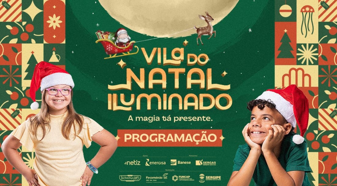 Banner programação da Vila do Natal Iluminado 2024 