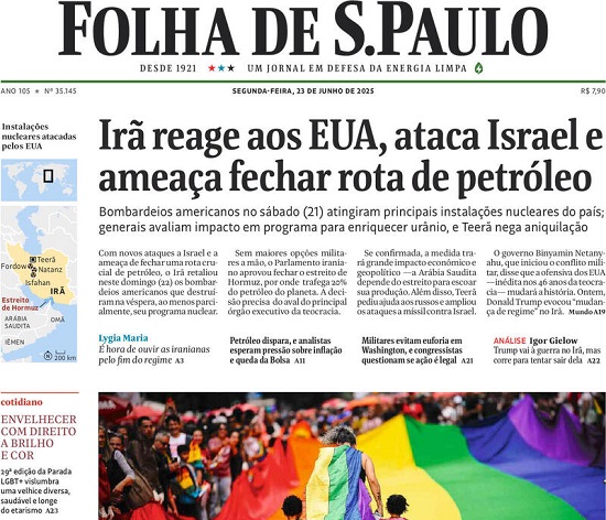 Capa do jornal O Estado de São Paulo