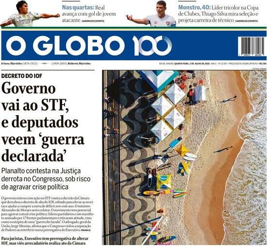 Capa do jornal O Estado de São Paulo