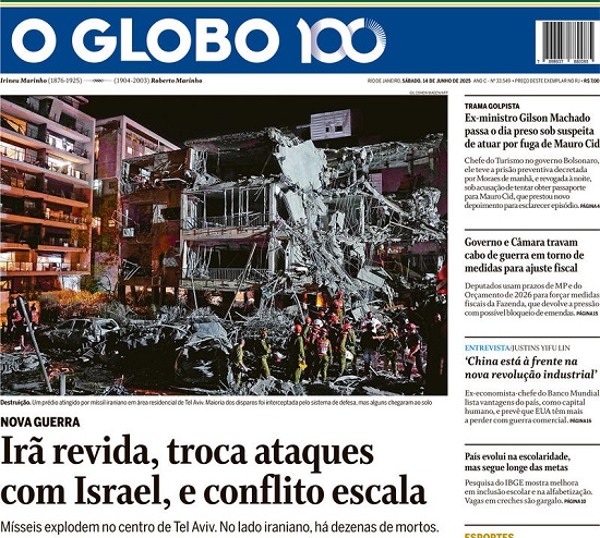 Capa do jornal O Estado de São Paulo