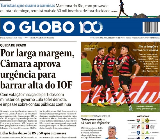 Capa do jornal O Estado de São Paulo
