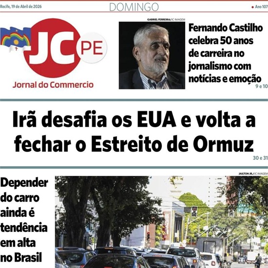 Capa do jornal Folha de São Paulo