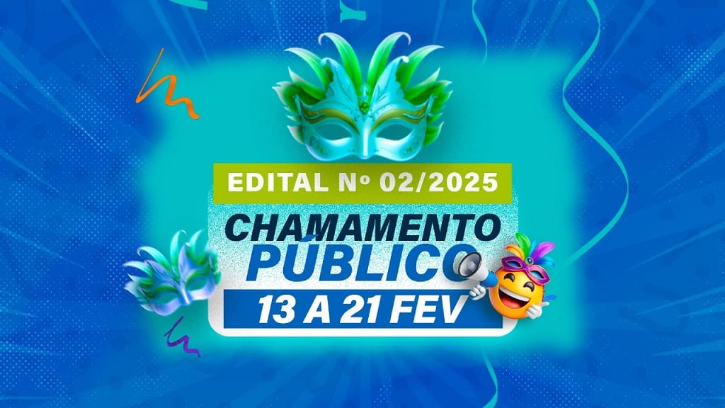 Banner: chamamento público para o credenciamento de artistas