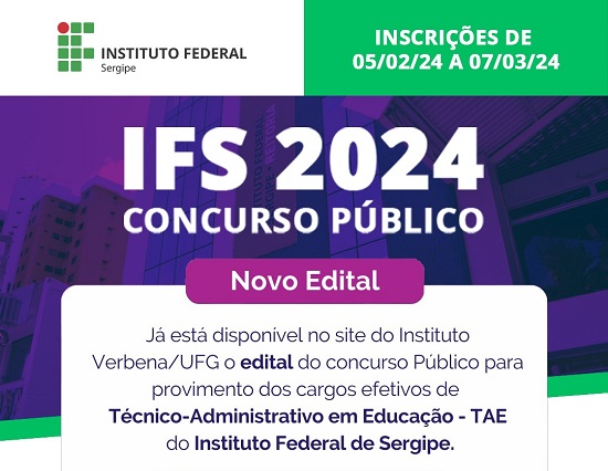 Imagem do banner do concurso do IFS