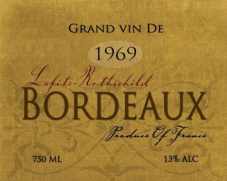 Rótulo vinho Bordeuax
