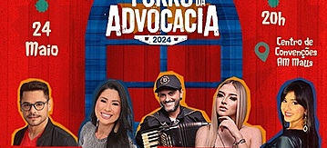 Banner Forró da Advocacia 2024 com as atrações