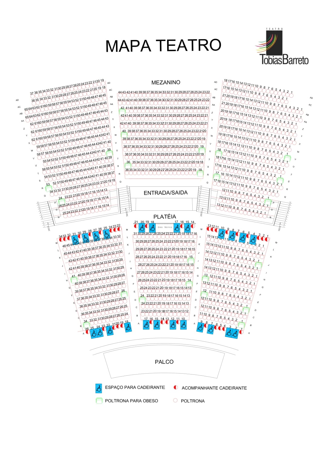Mapa do Teatro - show U2 Cover