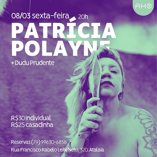 Banner do show da cantora sergipana Patrícia Polayne