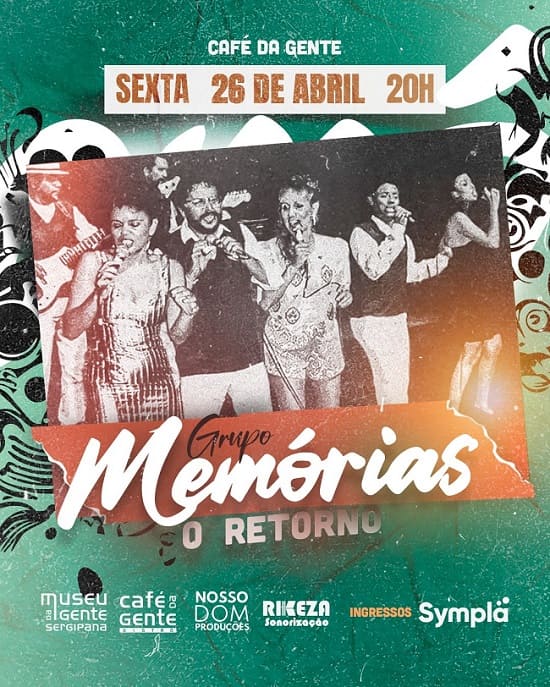 Banner do show do Grupo Memórias