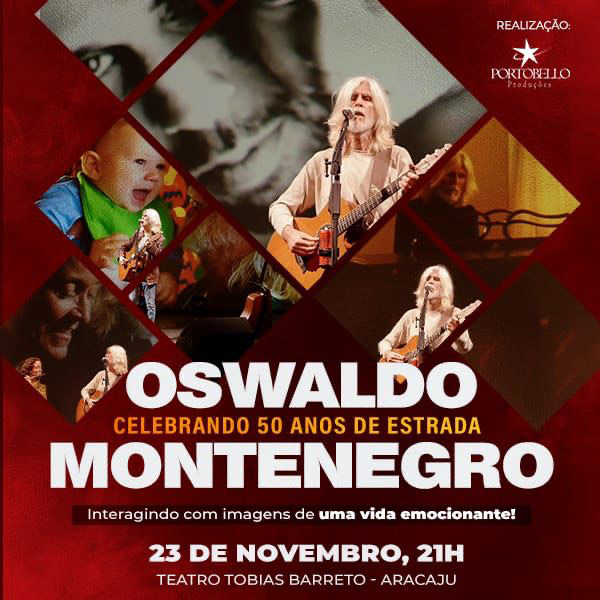 Banner do show de Oswaldo Montenegro