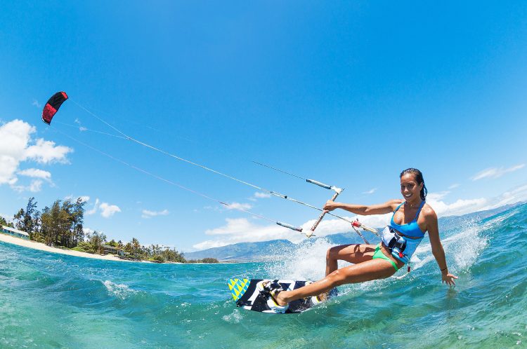 foto kitesurf na Praia de Aruana, Aracaju