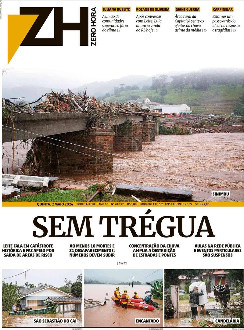 Capa do jornal Estado de Minas