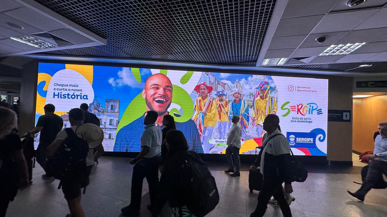 Mídia no aeroporto de Congonhas, em São Paulo, recepciona os viajantes / Foto: Reprodução