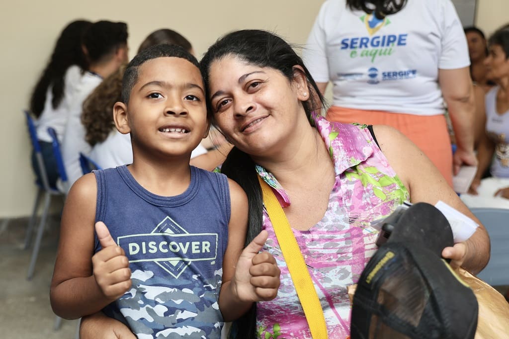Marleide Oliveira e seu filho