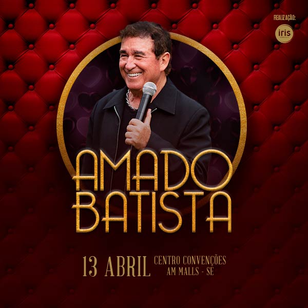 Banner do show de Amado Batista
