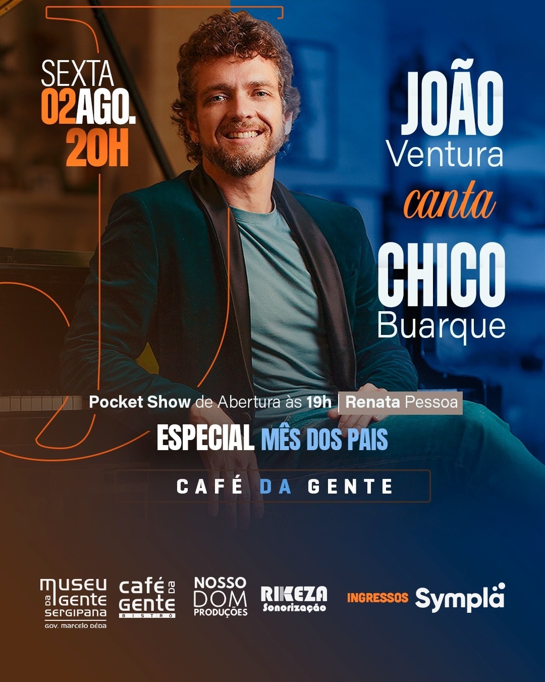 Banner: Show João Ventura canta Chico Buarque