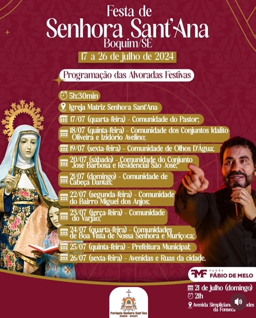 Banner Festa de Senhora Santana 2024