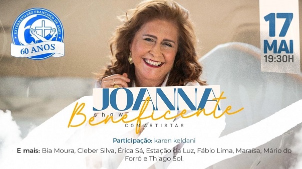 Banner do show da cantora Joanna