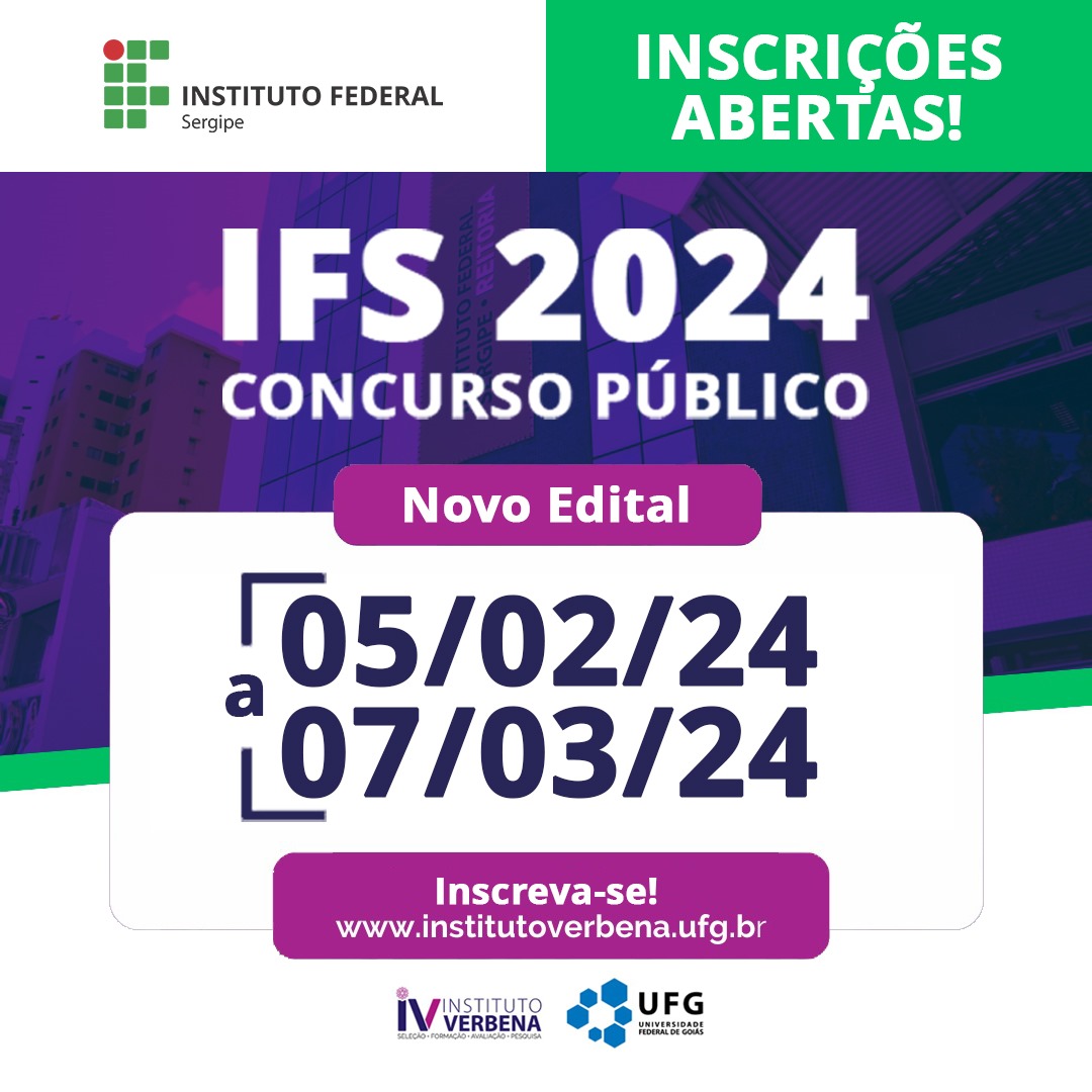 Imagem do banner do concurso do IFS